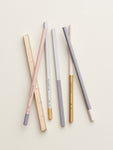 Pastel Pencil & Wooden Square Ruler Set